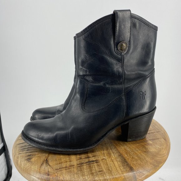 Frye Jackie button boho black leather boots - Picture 5 of 15